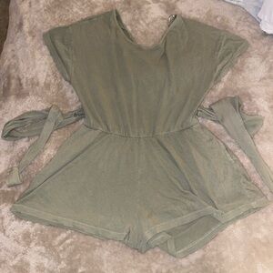 Free People army green romper